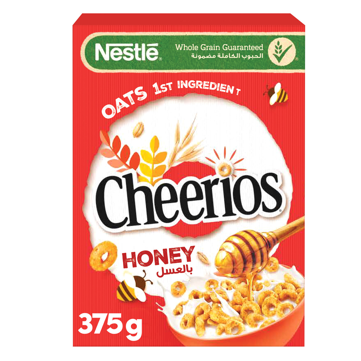 Buy Nestle Honey Cheerios Breakfast Cereal 375 g Online at Best Price | Sugar & chocolate cereals | Lulu Kuwait in Saudi Arabia