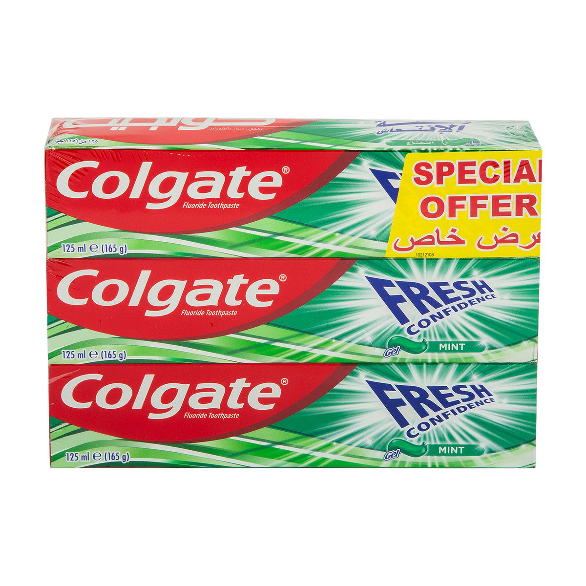 Colgate Green Fresh Confidence Mint Toothpaste Value Pack 3 x 125 ml