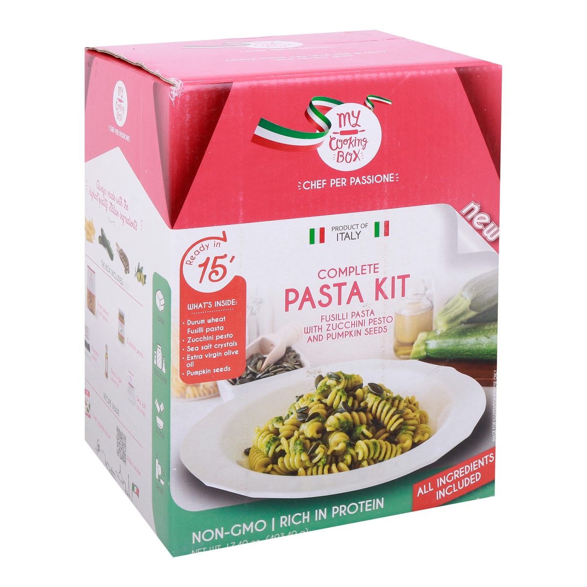 My Cooking Box Fusilli Pasta with Zucchini Pesto & Pumpkin Seeds, 493.4 g