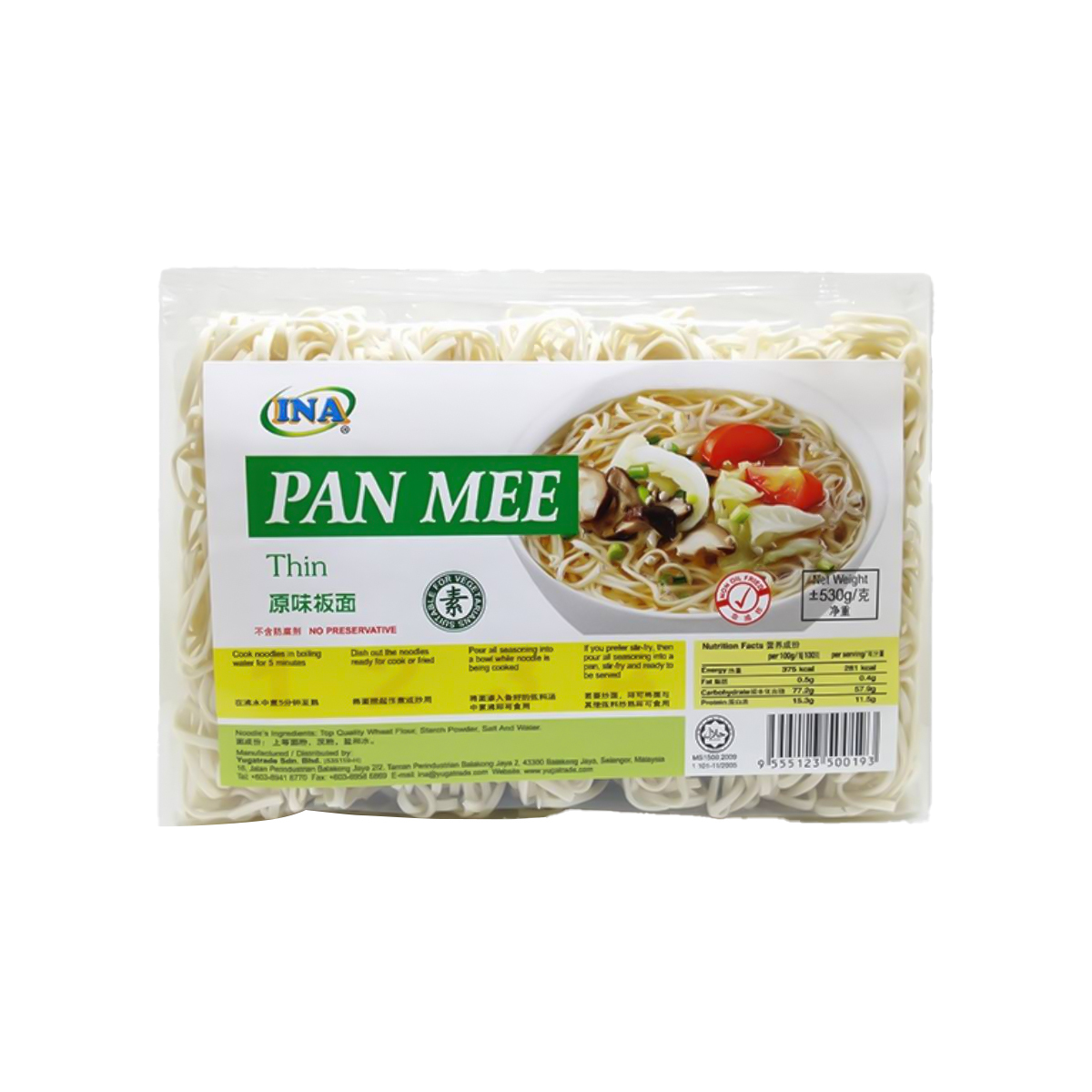 Ina Pan Mee Thin Noodle 530g
