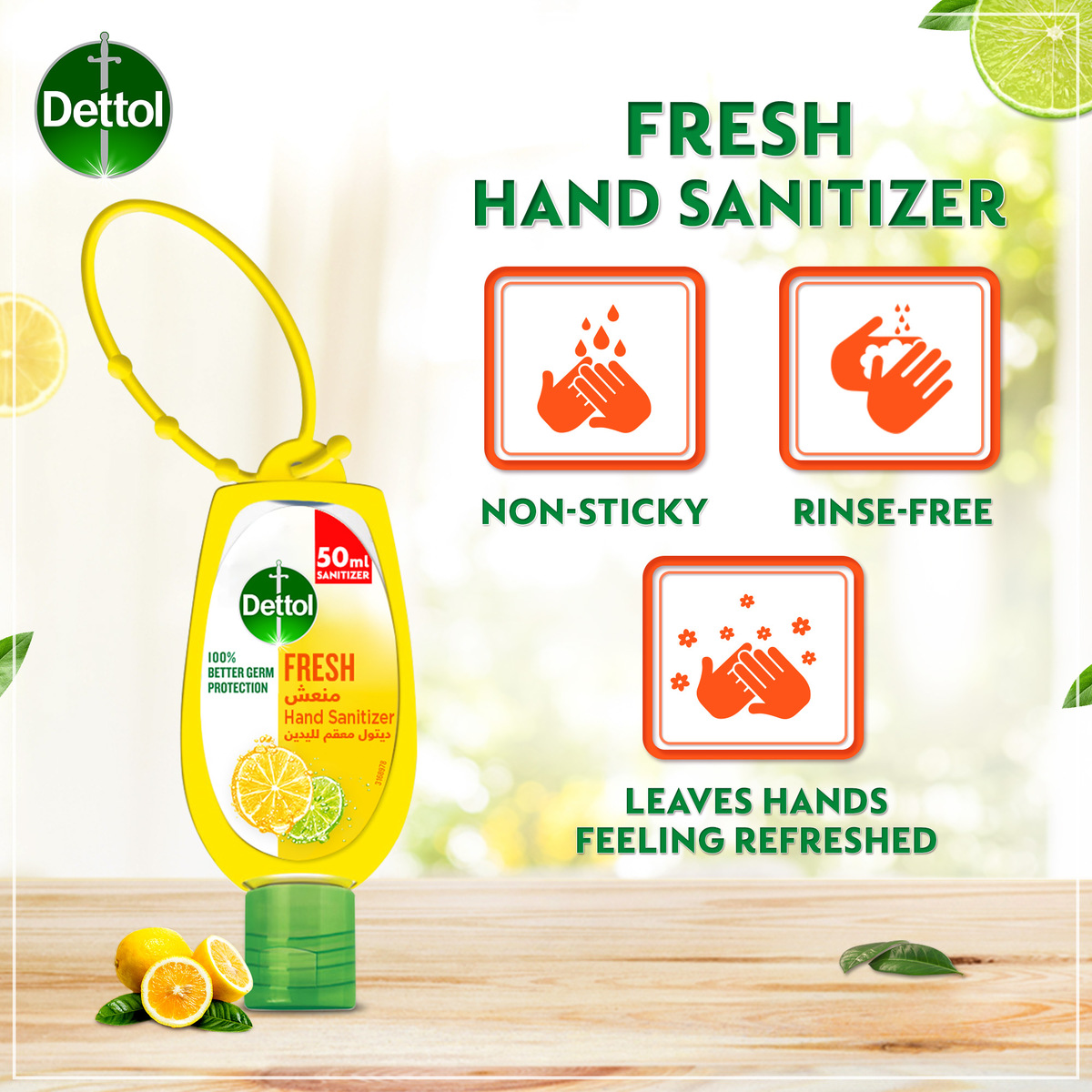 Dettol Fresh Hand Sanitizer with Jacket 50 ml