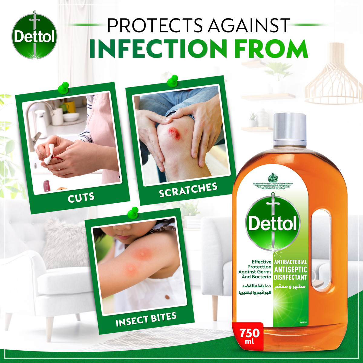 Dettol Antiseptic Antibacterial Disinfectant Liquid 750 ml
