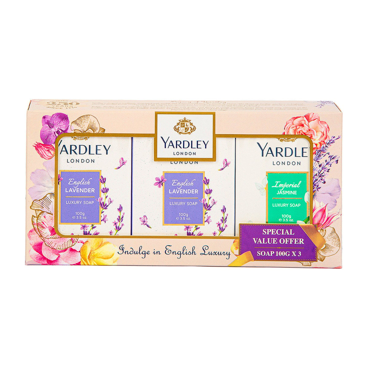 Yardley Soap Assorted Value Pack 3 x 100 g