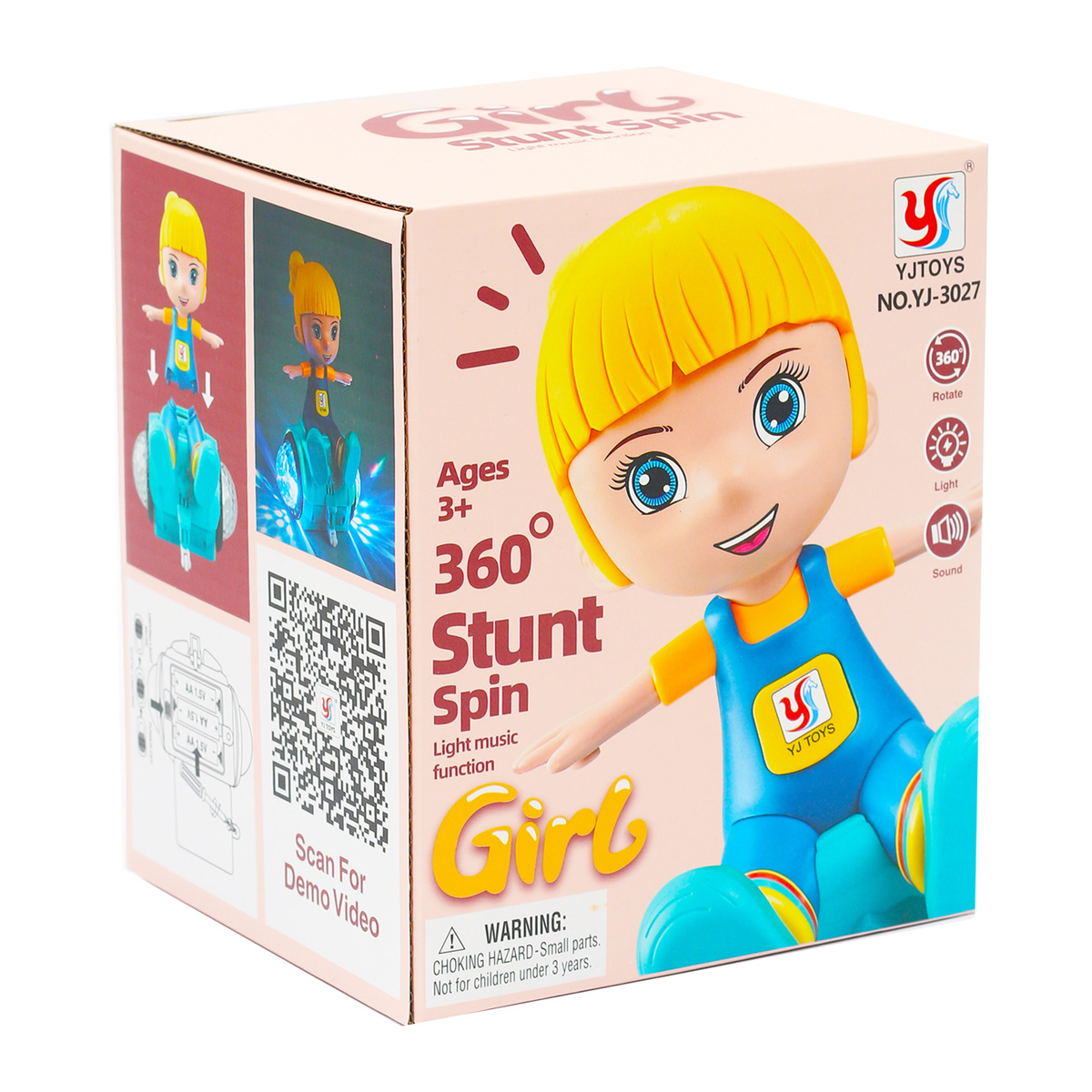 YJ Toys Battery Operated Stunt Spin Girl YJ-3027
