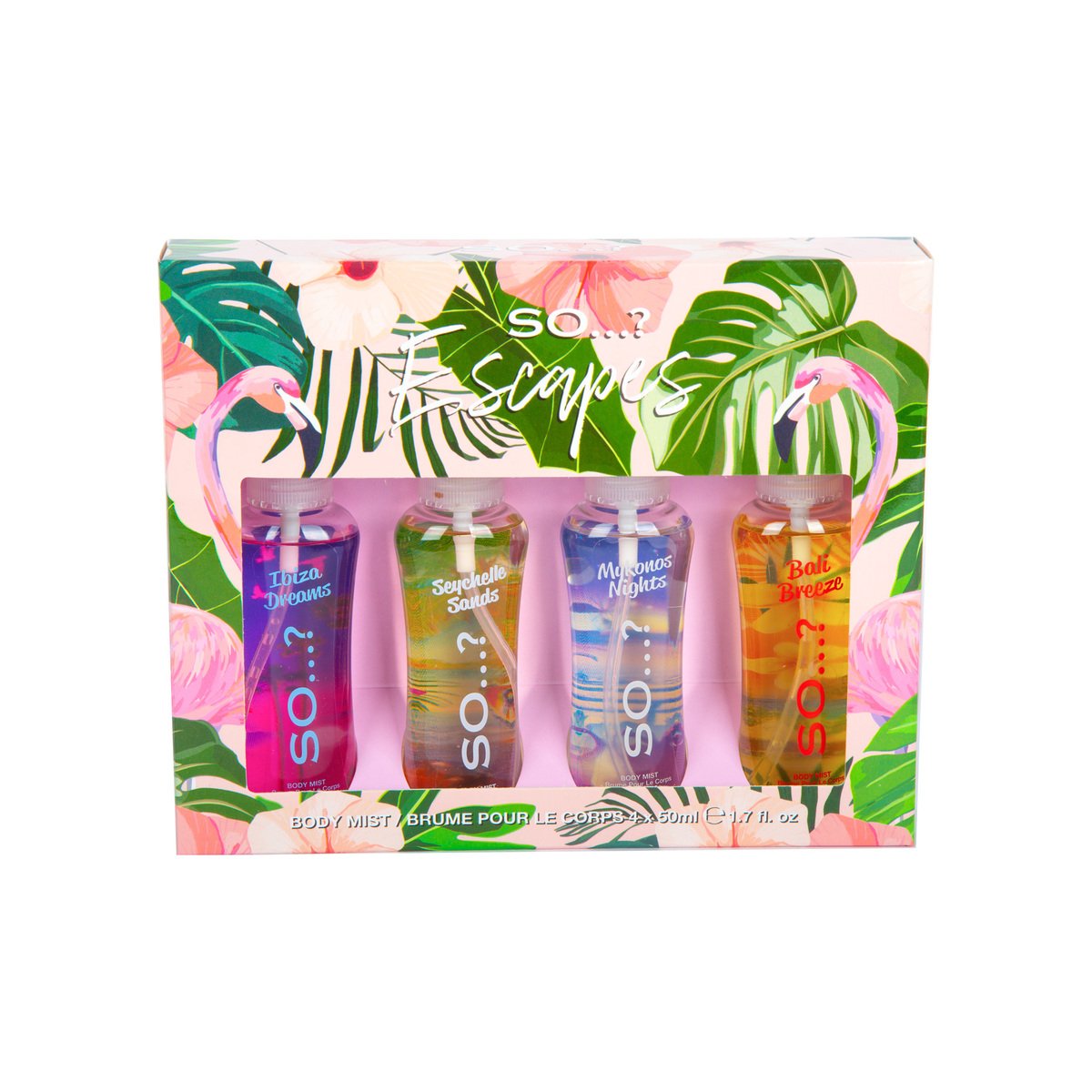 So…? Escapes Assorted Body Mist Value Pack 4 x 50 ml
