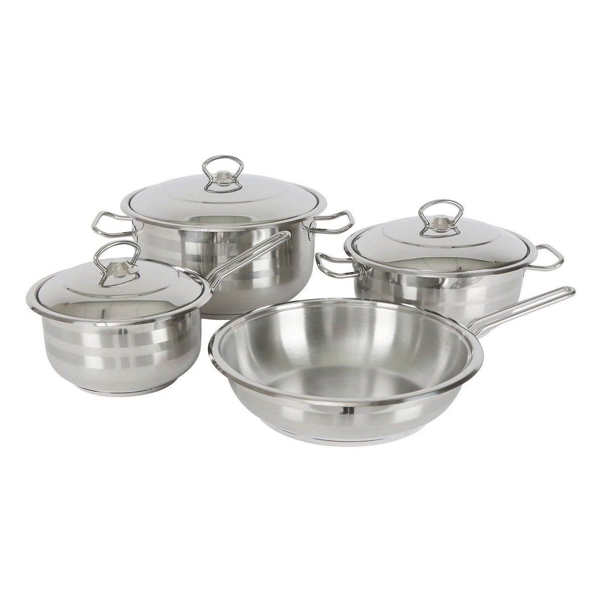 Royal Silver Stainless Steel Cookware Set 7pcs Turkey