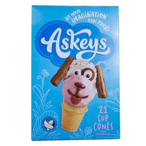 Askeys Cup Cones With Sweetener 21 pcs