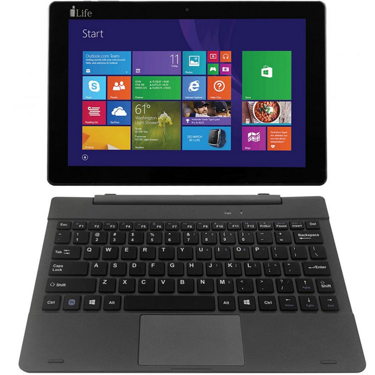 I-Life 2in1 ZED Book 10.1inch QC Grey