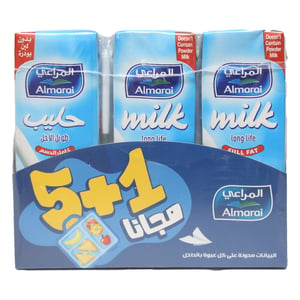 Almarai UHT Milk Full Cream 200ml 5+1