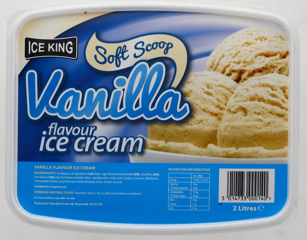 Buy Ice King Ice Cream Vanilla 2Litre Online at Best Price | Ice Cream Take Home | Lulu Kuwait in Kuwait
