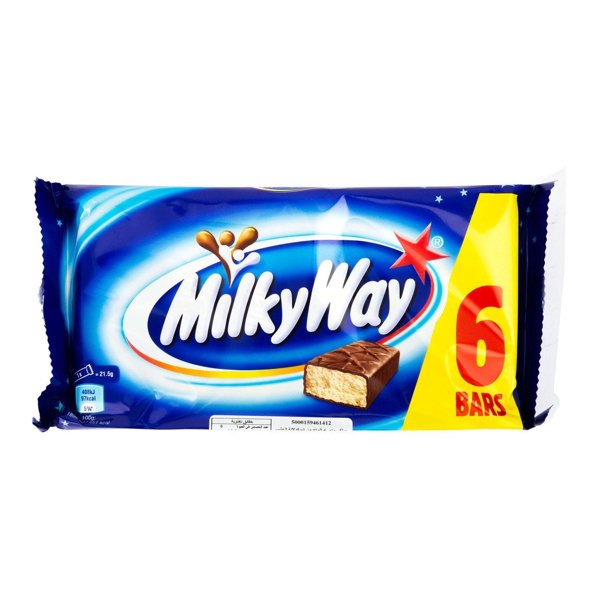 Buy Milky Way Chocolate 6 x 21.5 g Online at Best Price | Covrd Choco.Bars&Tab | Lulu UAE in UAE