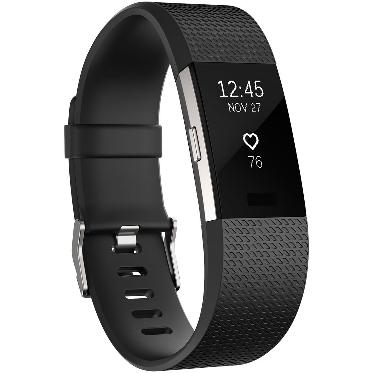 Fitbit Band Charge2 FB407 Black Silver Small