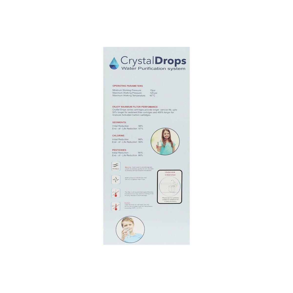 Crystal Drops Water Filter Dual With Cartridge TC2D