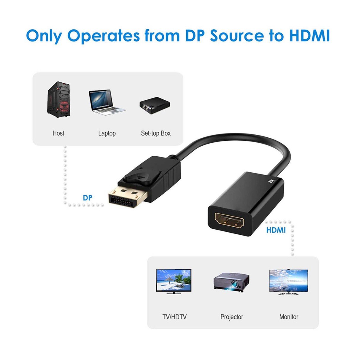 Trands Display Port To HDMI Female Adapter Cable CA943