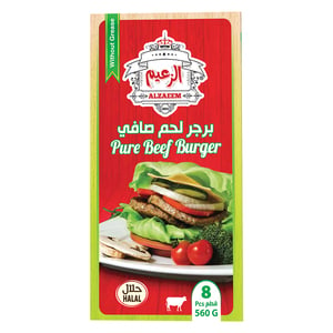 Al Zaeem Pure Beef Burger 8pcs 560g