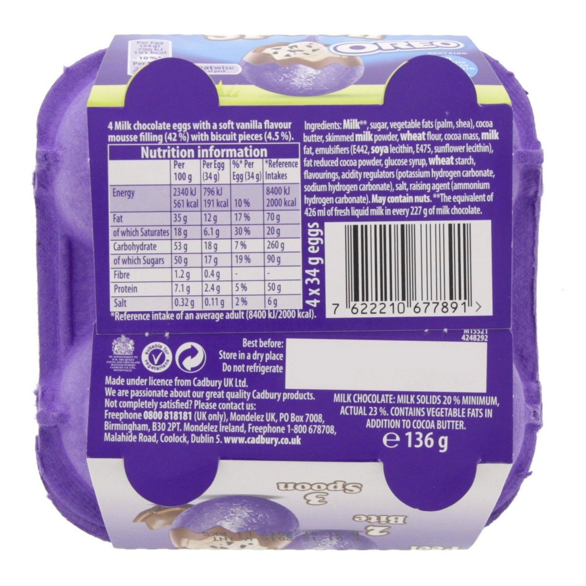 Cadbury Dairy Milk Egg 'n' Spoon Oreo 136g
