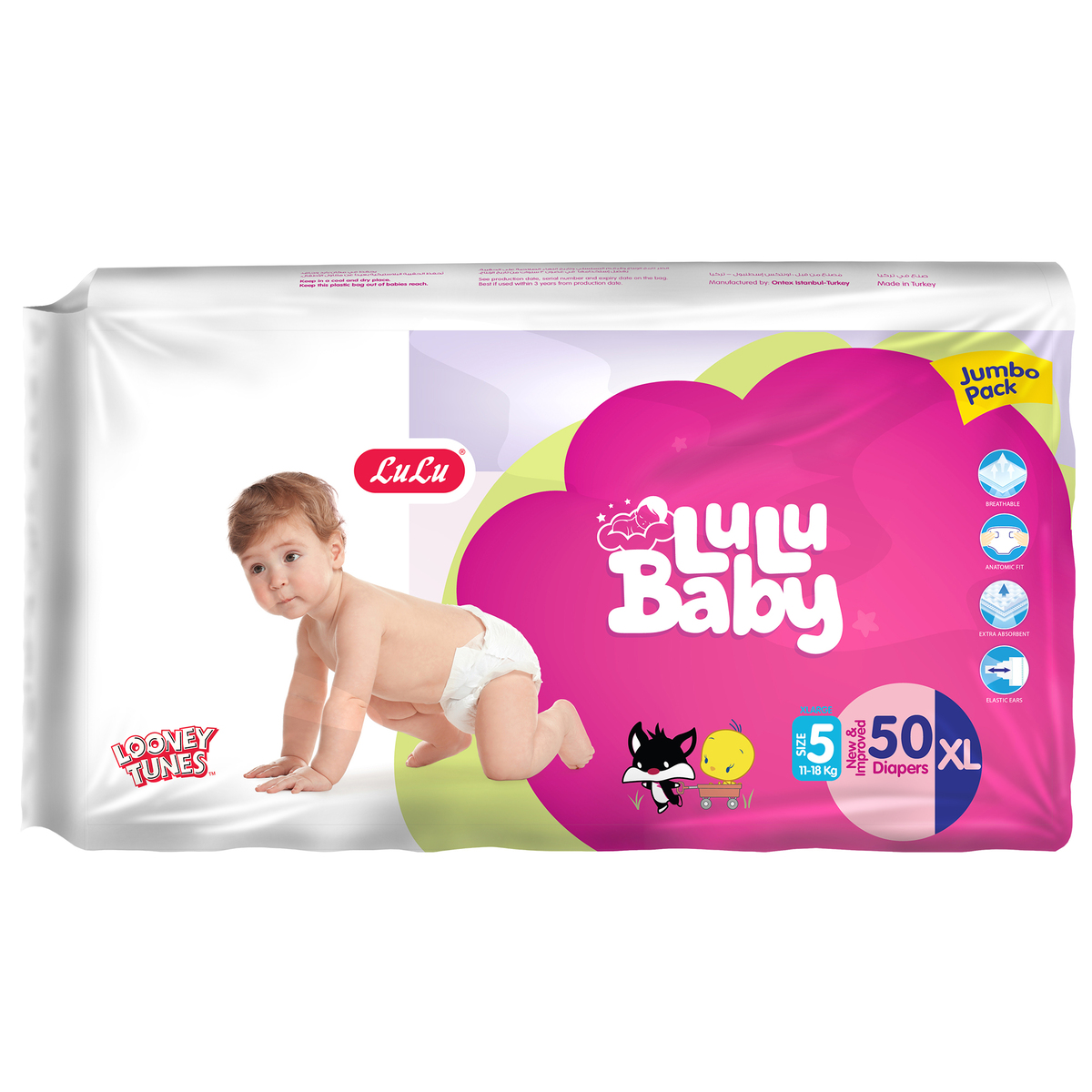 LuLu Baby Diaper Size 5 11-18kg Extra Large 50pcs