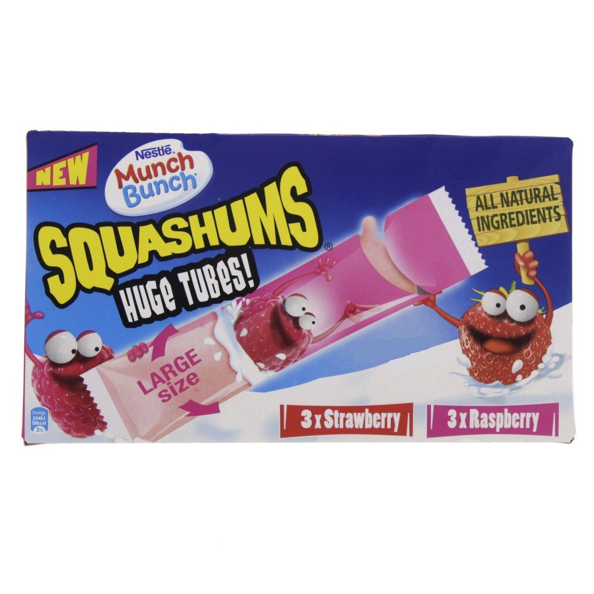 Nestle Squashums Huge Tubes Strawberry & Raspberry 360 g