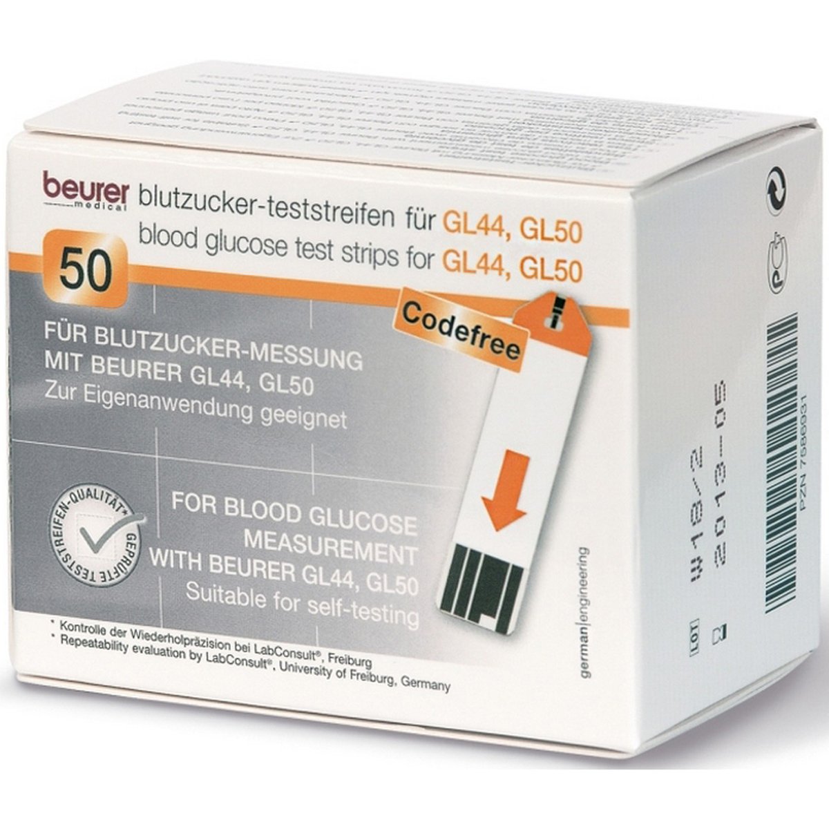 Beurer BP Monitor BM 27 +Glucose Monitor GL50 Assorted Colors +Glucose test strips 50 Pieces