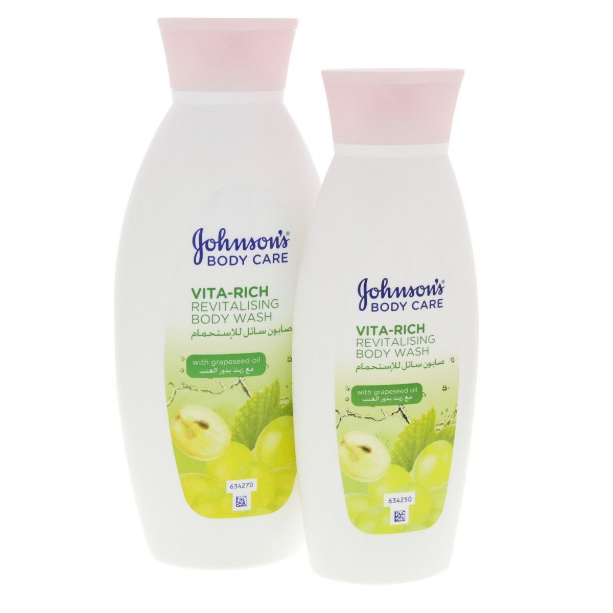 Johnson's Vita Rich Revitalising Body Wash With Grapeseed Oil 400 ml + 250 ml