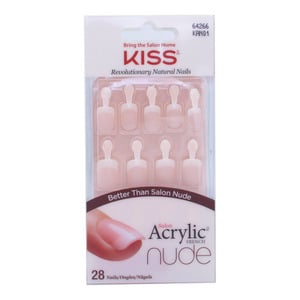 Kiss Acrylic French Nude Nails 28 pcs
