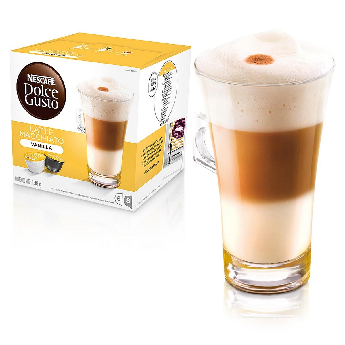 Nescafe Dolce Gusto Vanilla Latte Macchiato Coffee Capsules 16 pcs