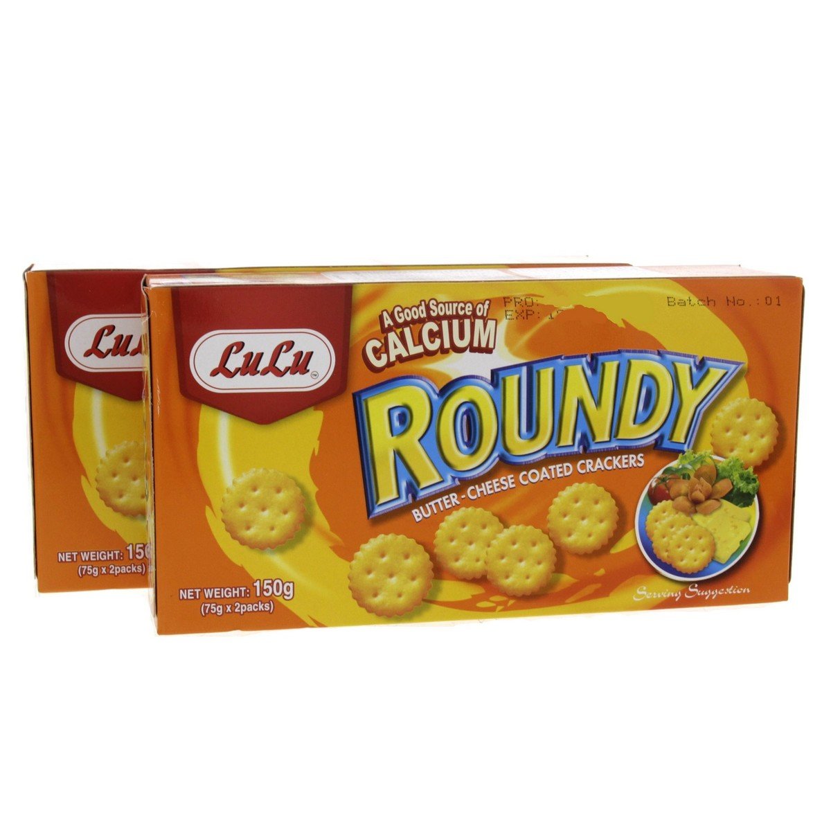 LuLu Roundy Butter Cheese Coated Crackers 2 x 150 g