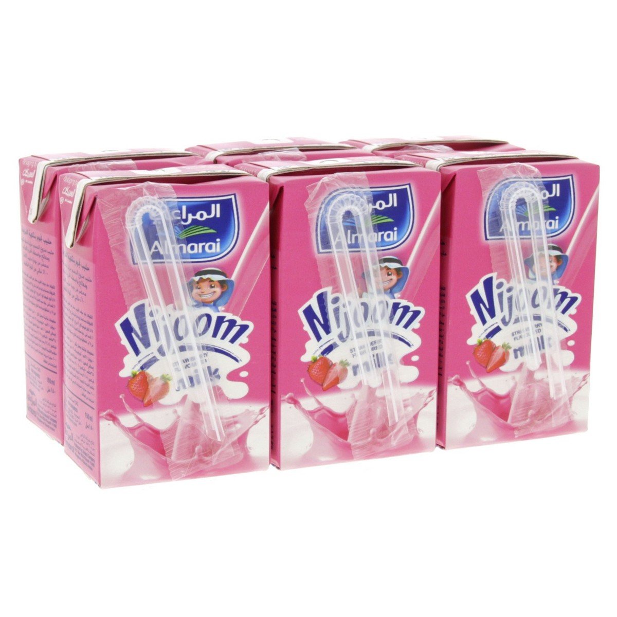 Almarai Nijoom Strawberry Milk Drink 150 ml 4+2