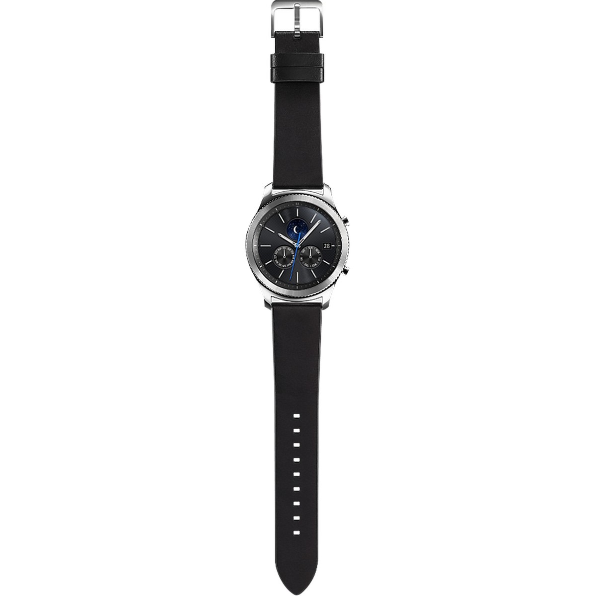 Samsung Gear S3 Classic Silver Case with Black Strap