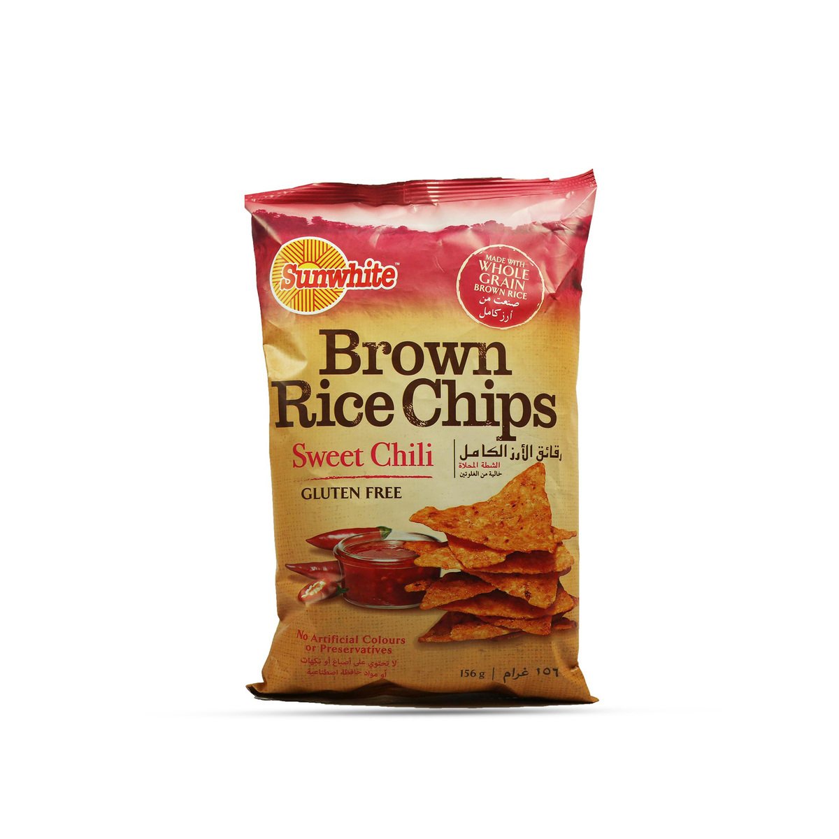 Sun White Brown Rice Chips Sweet Chili 156 g