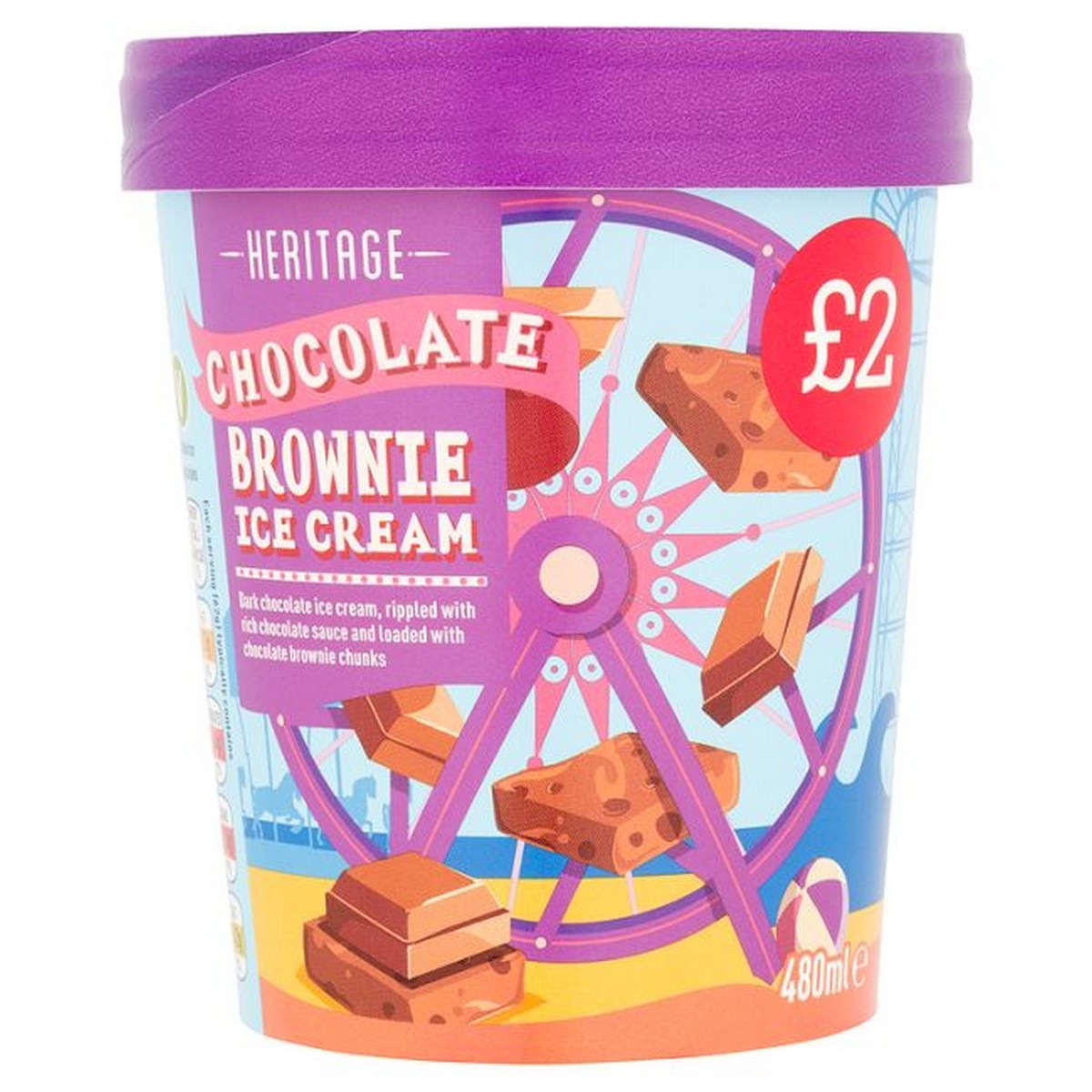 Heritage Chocolate Brownie Ice Cream 480ml