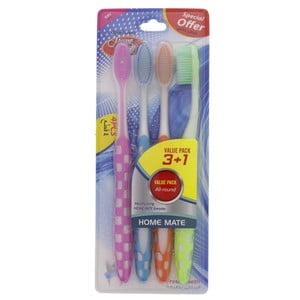 Home Mate Soft Toothbrush N818-4  3pcs + 1