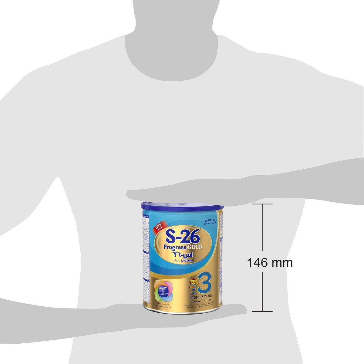 S26 Progress Gold Stage 3, 1-3 Years Premium Milk Powder for Toddlers 400g