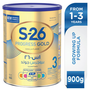 S26 Progress Gold Stage 3, 1-3 Years Premium Milk Powder for Toddlers 900g
