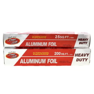 Home Mate Heavy Duty Aluminum Foil 200sq.ft Size (60.9m x 30.4cm) + 25sq.ft Size (7.62m x 30.4cm)