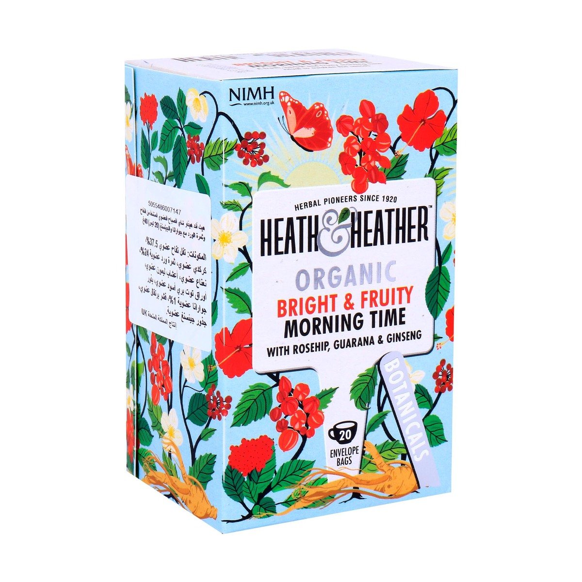 Heath & Heather Organic Bright & Fruity Morning Time Tea 20 pcs