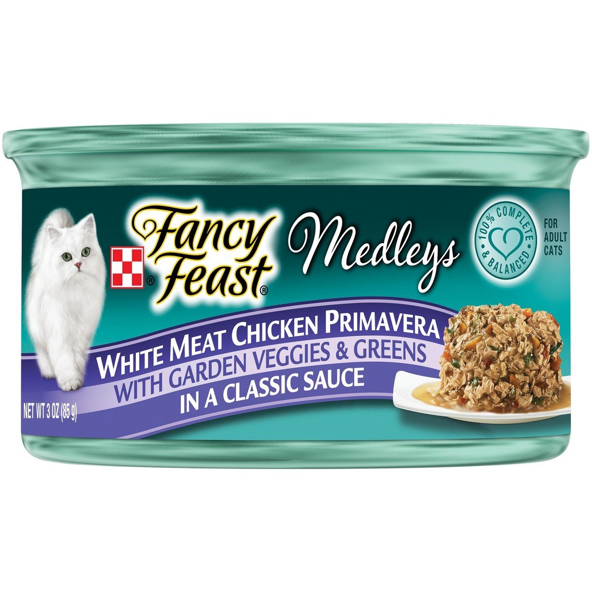 Purina Fancy Feast Medleys White Meat Chicken Primavera Wet Cat Food 85 Gm