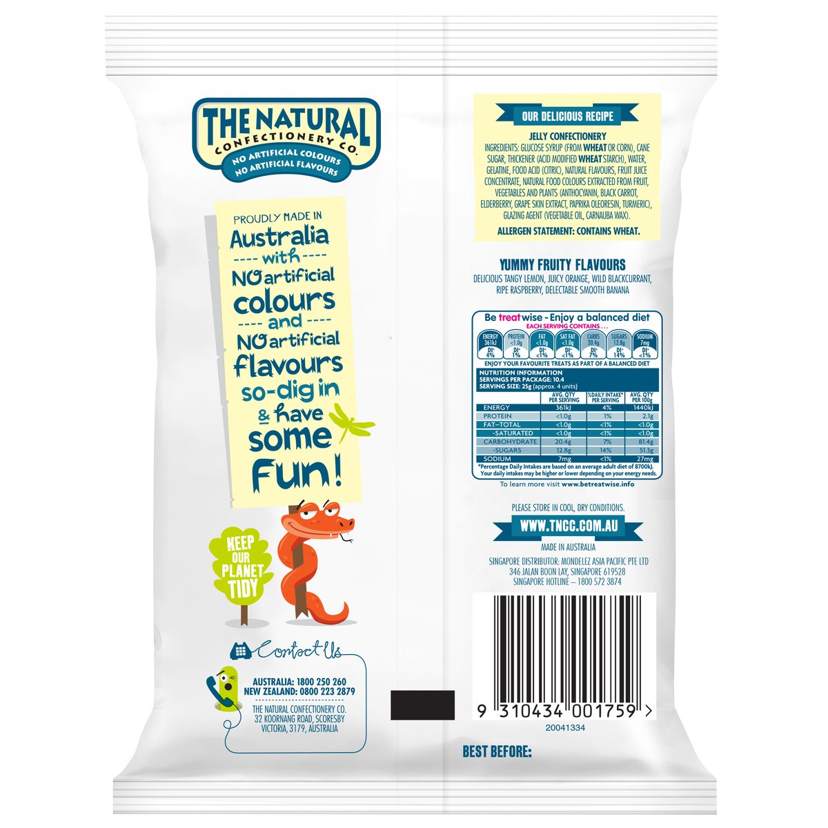 The Natural Confectionery Co. Dinosaurs Jelly Candy 240g