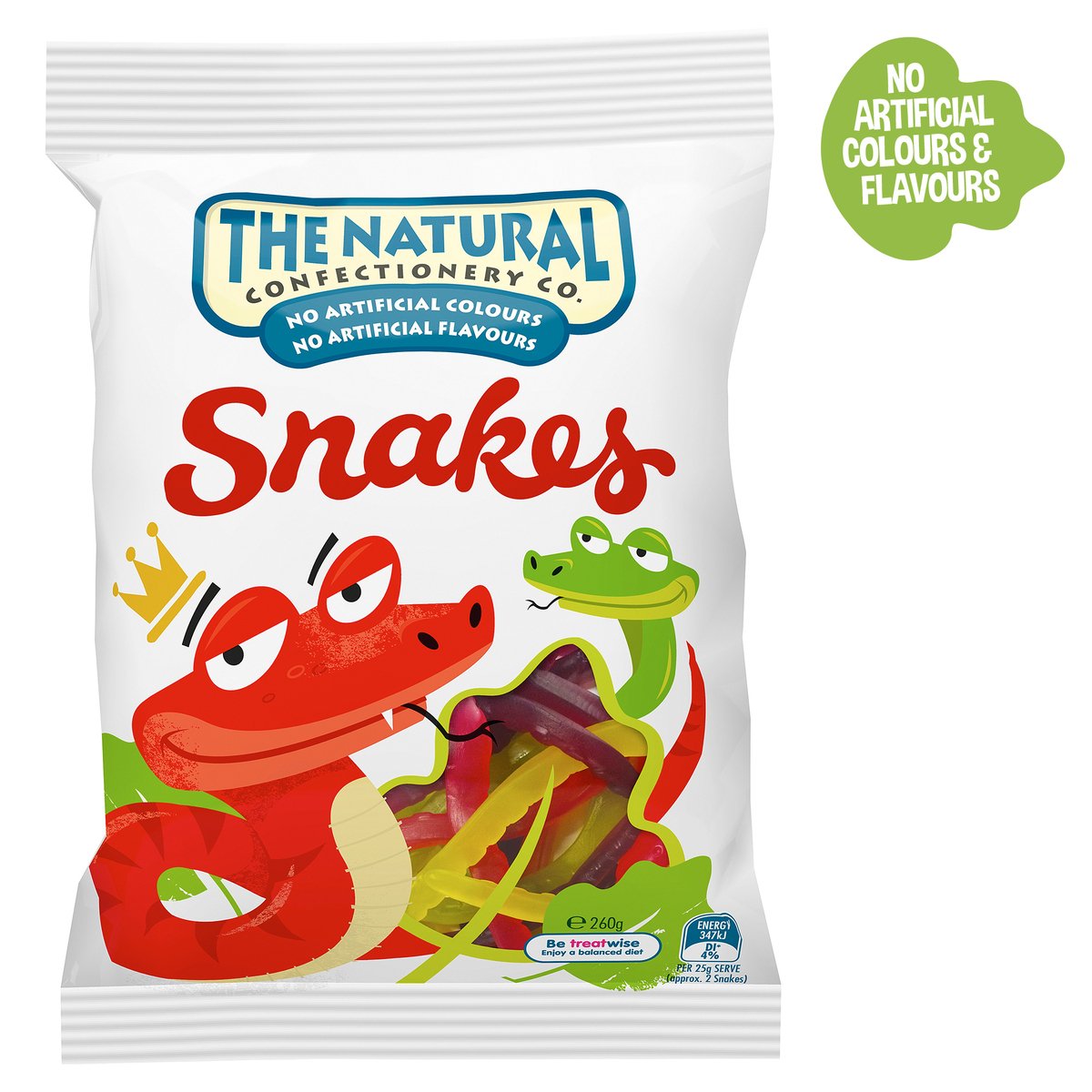 The Natural Confectionary Co. Snakes Jelly Candy 260g