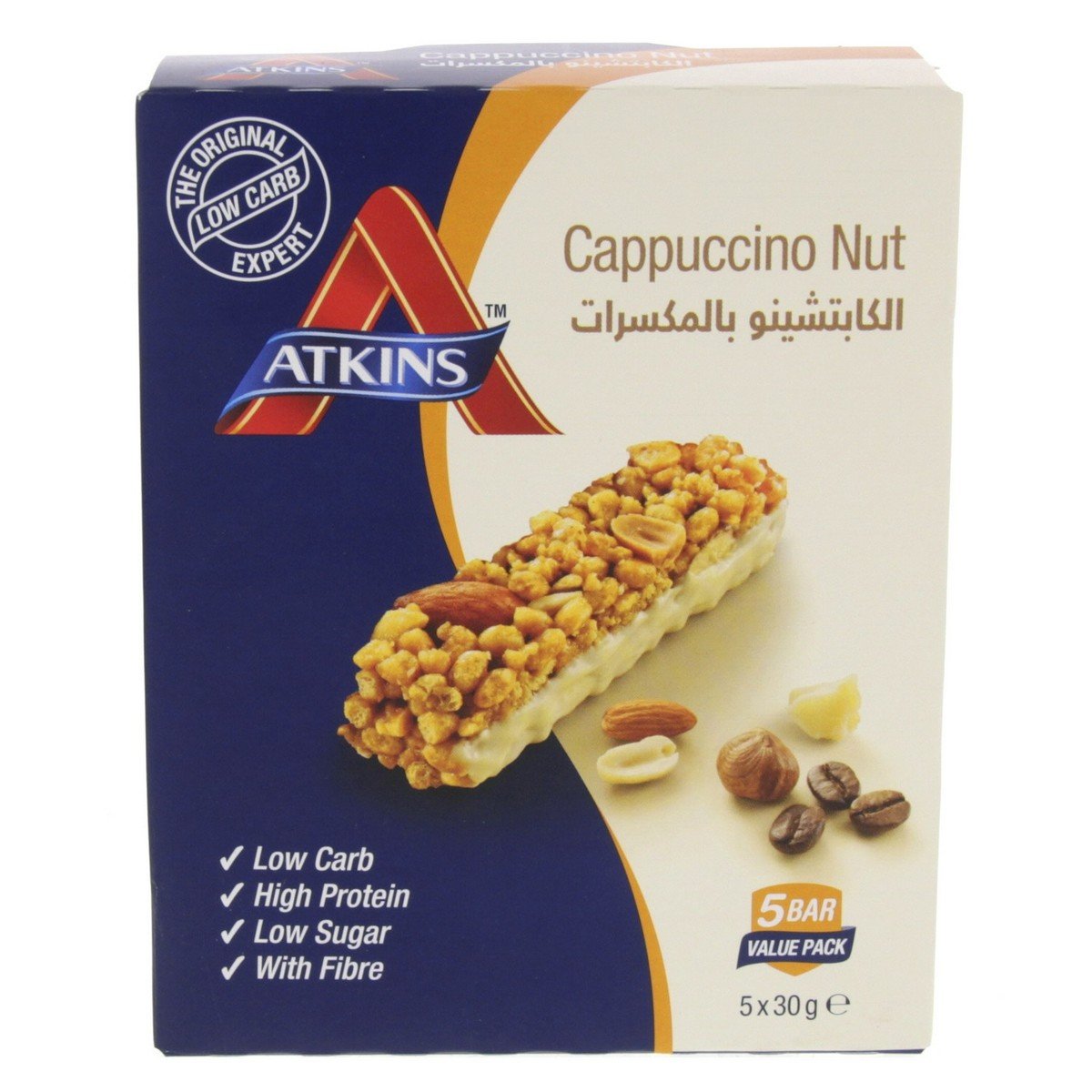 Atkins Cappuccino Nut Bar 5 x 30 g