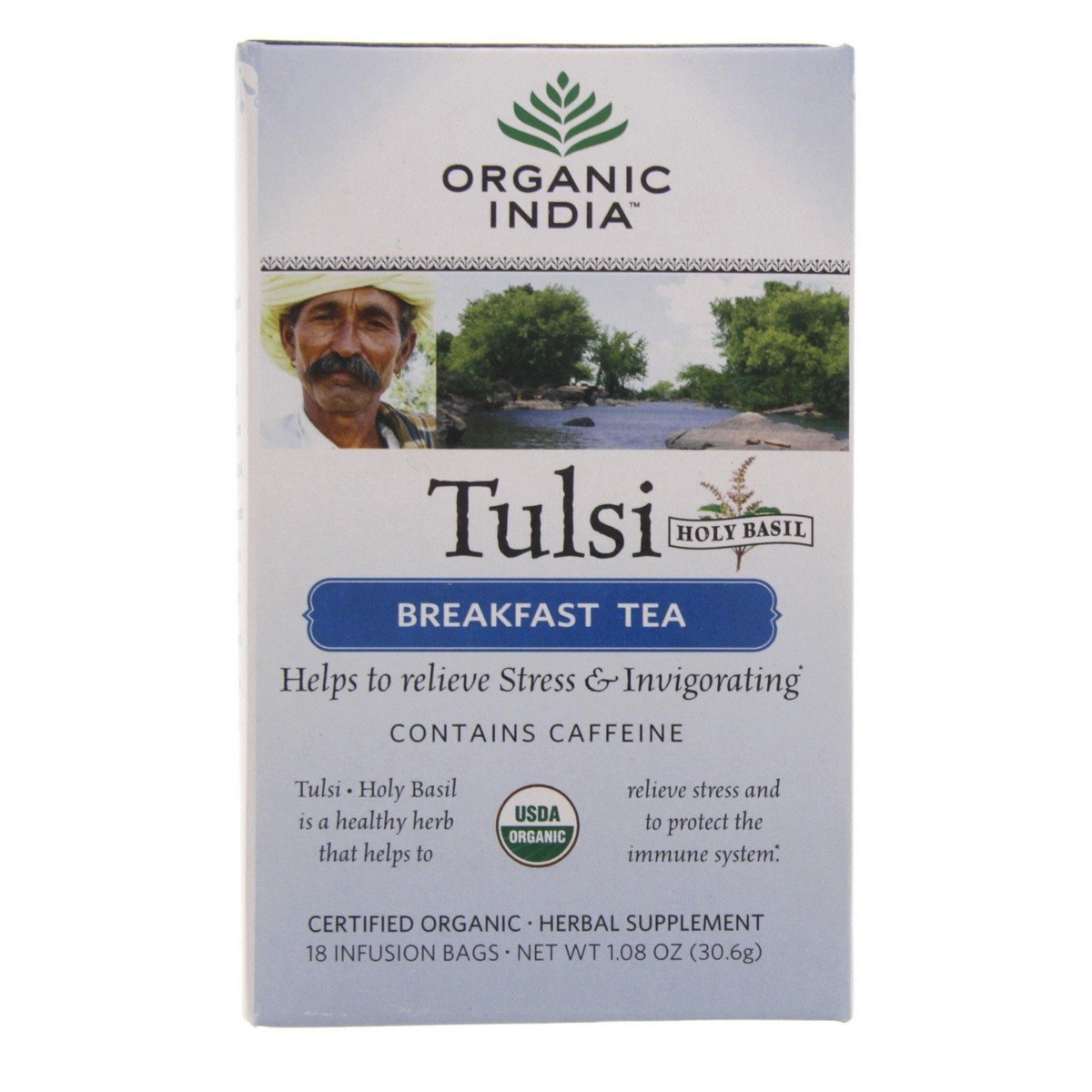 Organic India Tulsi Breakfast Tea 18 Infusion Bags