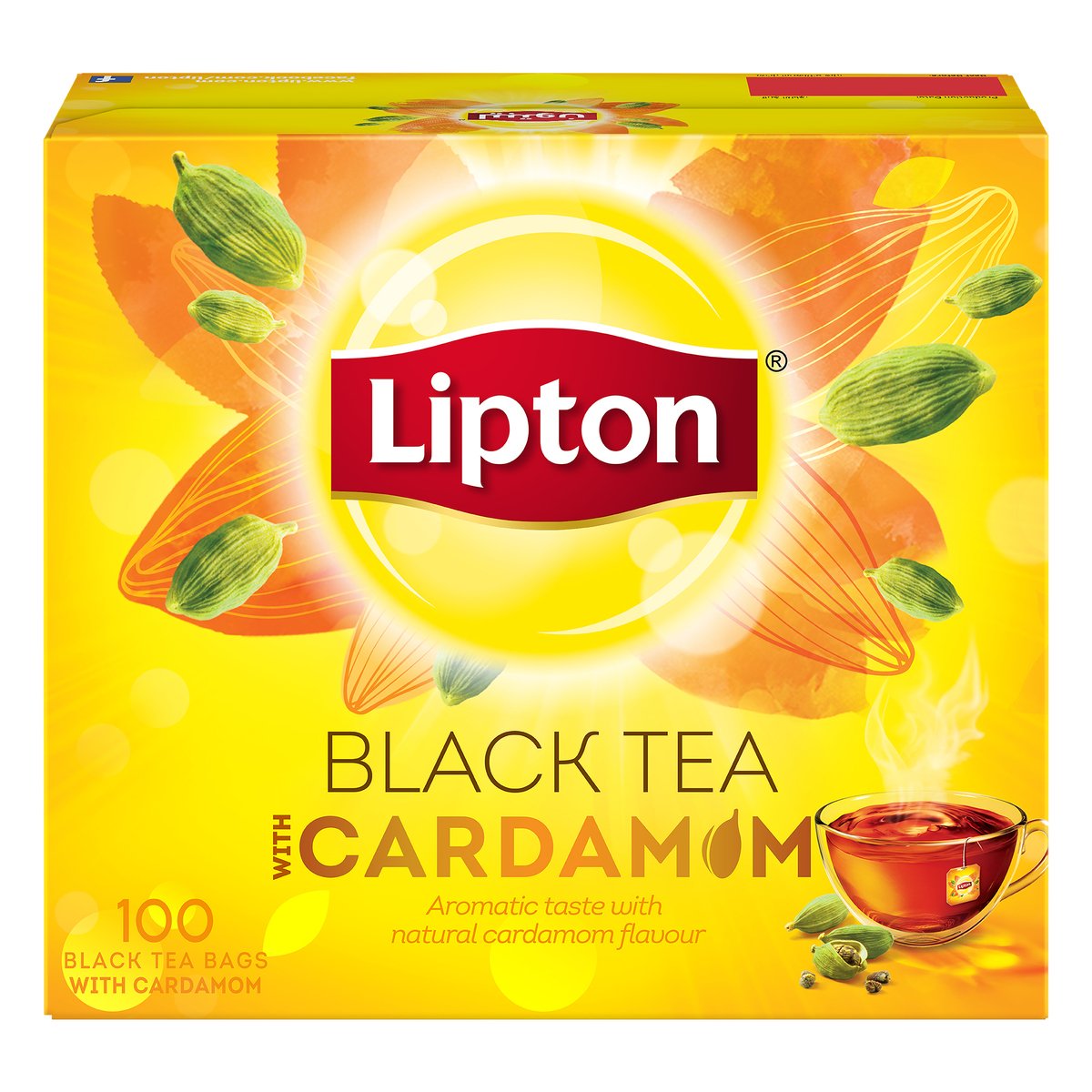 Lipton Flavoured Black Tea Cardamom 100 Teabags