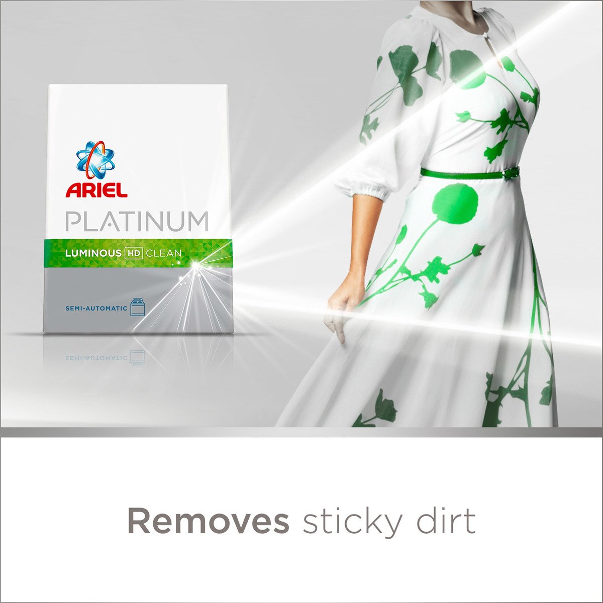Ariel Platinum Laundry Powder Detergent Luminous HD Clean 2.5kg