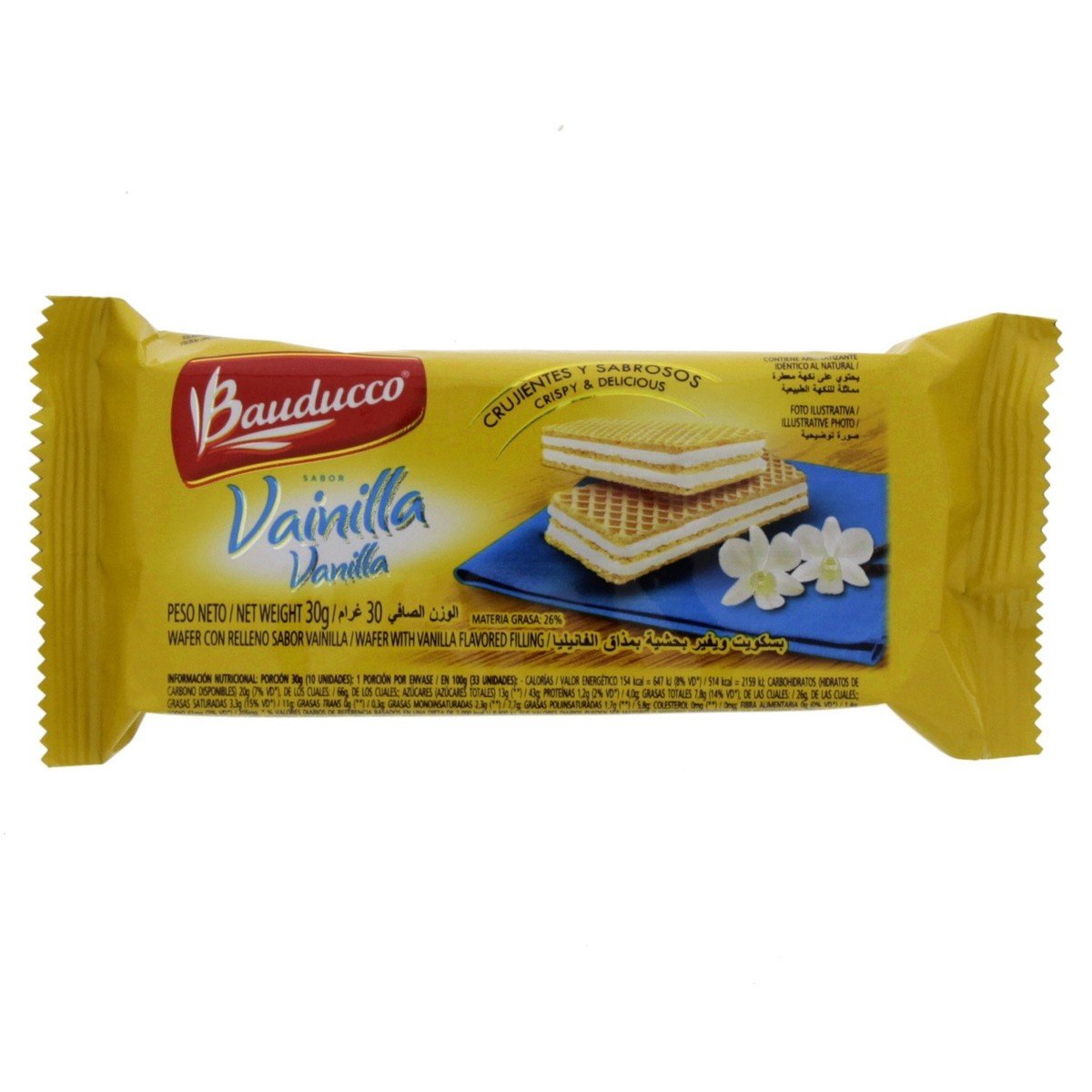 Bauducco Vanilla Filling Wafer 14 x 30 g