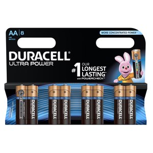 Duracell Ultra Power Type AA Alkaline Batteries 8pcs