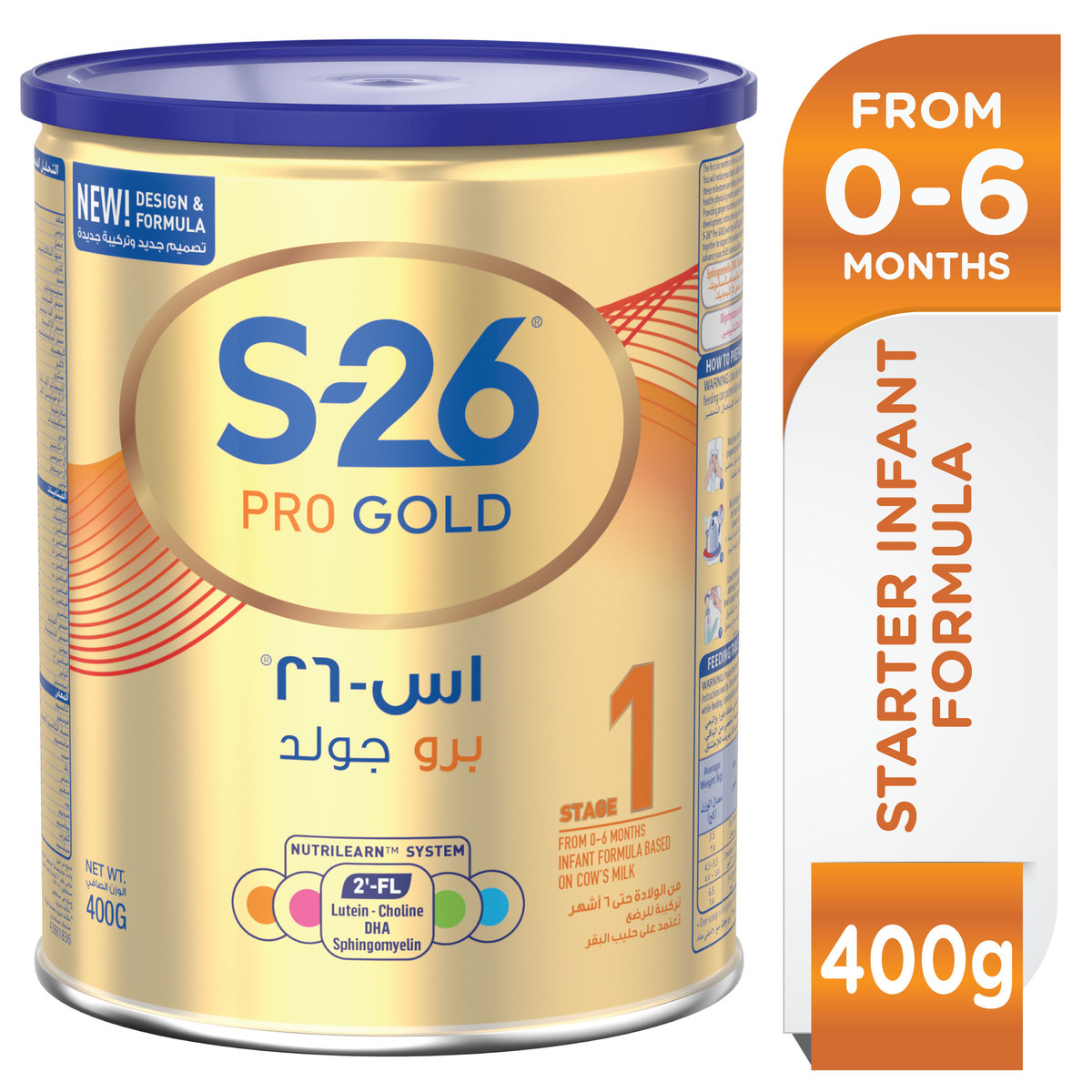 Wyeth Nutrition S26 Pro Gold Stage 1 0-6 Months Premium Starter Infant Formula 400g