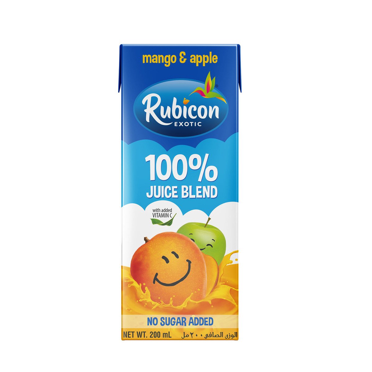 Rubicon Mango & Apple Juice No Added Sugar 4 x 200 ml