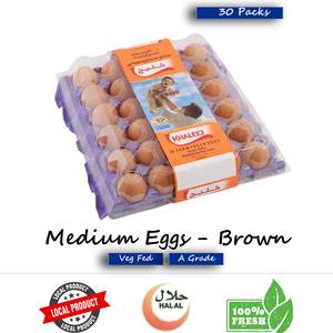 اشتري قم بشراء خليج بيض بني وسط 30 حبة Online at Best Price من الموقع - من لولو هايبر ماركت Brown Eggs في الامارات