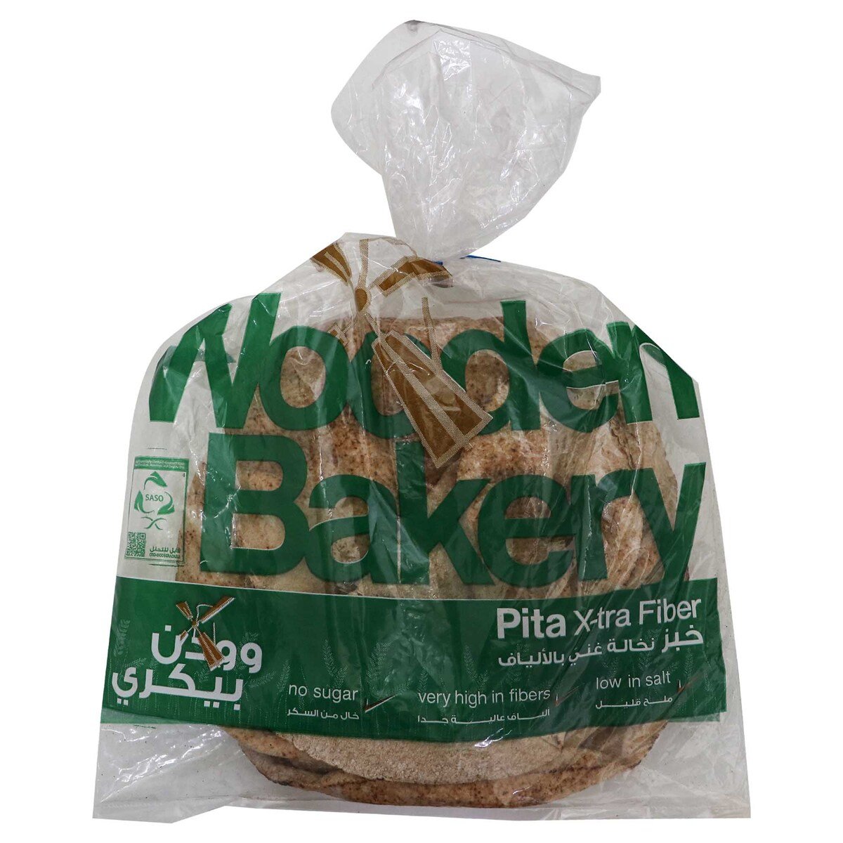 وودن بيكري خبز  عربي نخالة غني بالألياف - حبة واحدة
