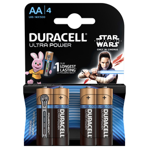 Duracell Ultra Power Type AA Alkaline Batteries 4pcs